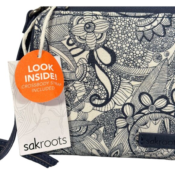 Sakroots Women’s Olympic Smartphone Crossbody Floral Wristlet Wallet Blue NEW - Picture 6 of 6